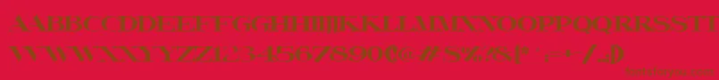 Police LafitteRegular – polices brunes sur fond rouge