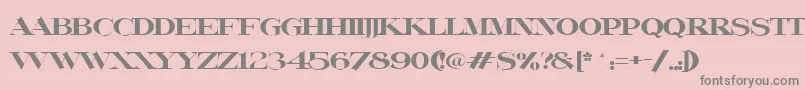 フォントLafitteRegular – ピンクの背景に灰色の文字