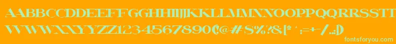 Шрифт LafitteRegular – зелёные шрифты на оранжевом фоне