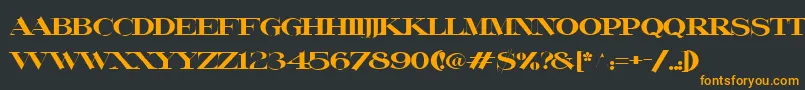 LafitteRegular Font – Orange Fonts on Black Background