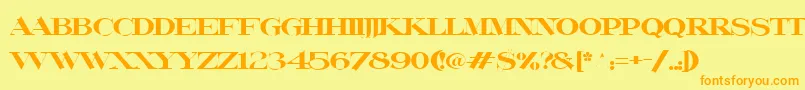 LafitteRegular Font – Orange Fonts on Yellow Background