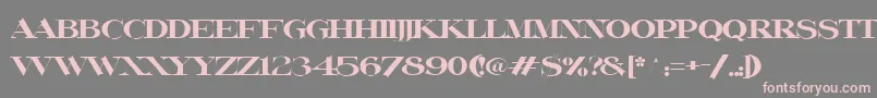 フォントLafitteRegular – 灰色の背景にピンクのフォント