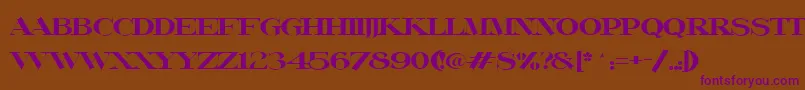 LafitteRegular Font – Purple Fonts on Brown Background