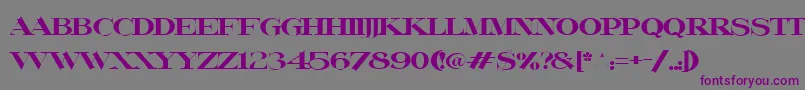 LafitteRegular Font – Purple Fonts on Gray Background