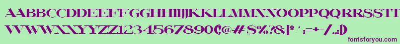 LafitteRegular Font – Purple Fonts on Green Background