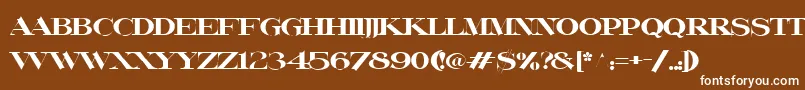 フォントLafitteRegular – 茶色の背景に白い文字