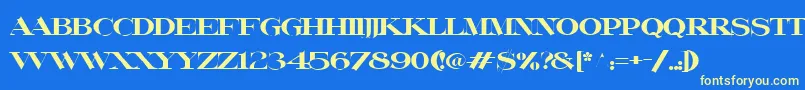 Czcionka LafitteRegular – żółte czcionki na niebieskim tle