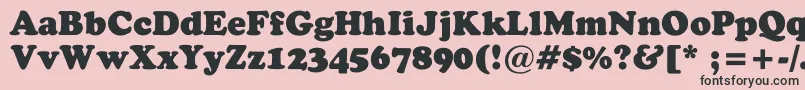 StaveBlack Font – Black Fonts on Pink Background