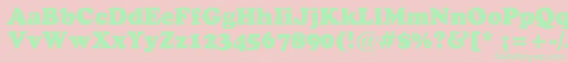 StaveBlack Font – Green Fonts on Pink Background