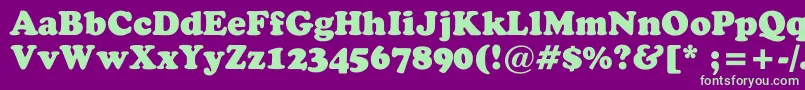 StaveBlack Font – Green Fonts on Purple Background