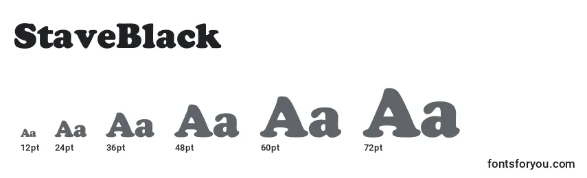 Размеры шрифта StaveBlack