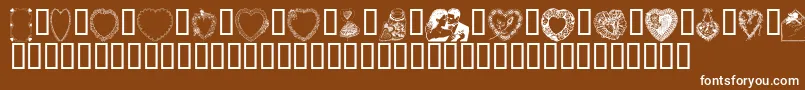 ValentineDayNormal Font – White Fonts on Brown Background