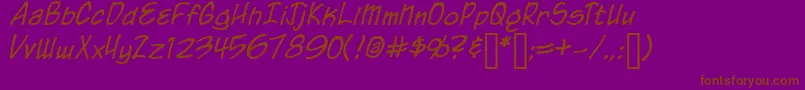ChroniclesOfAHero Font – Brown Fonts on Purple Background