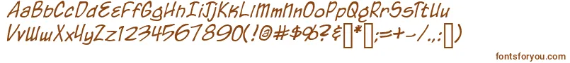 Шрифт ChroniclesOfAHero – коричневые шрифты на белом фоне
