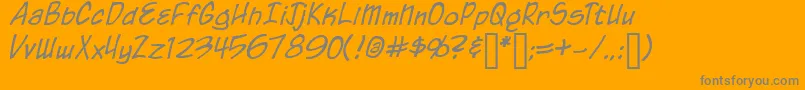 ChroniclesOfAHero Font – Gray Fonts on Orange Background