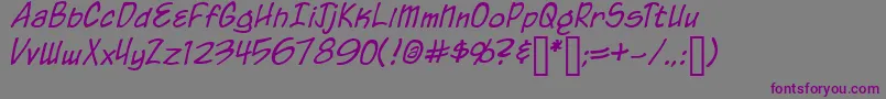 ChroniclesOfAHero Font – Purple Fonts on Gray Background