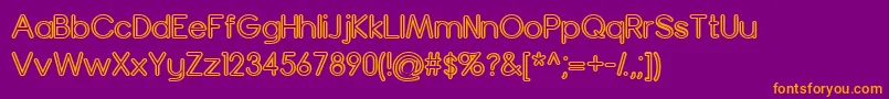 TurnTableBv Font – Orange Fonts on Purple Background