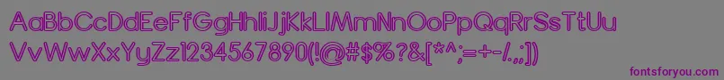 Шрифт TurnTableBv – фиолетовые шрифты на сером фоне
