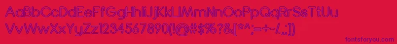 TurnTableBv Font – Purple Fonts on Red Background