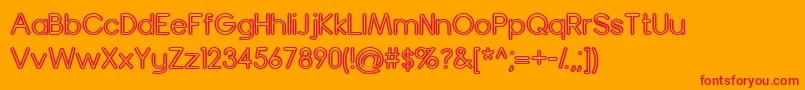 TurnTableBv Font – Red Fonts on Orange Background