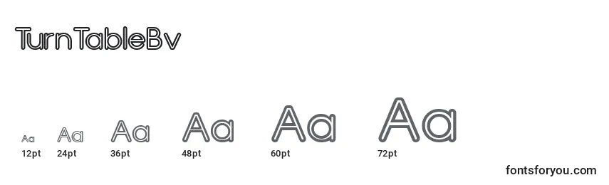 TurnTableBv Font Sizes