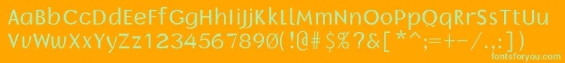 Borrorregular Font – Green Fonts on Orange Background