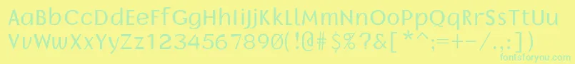 Borrorregular Font – Green Fonts on Yellow Background