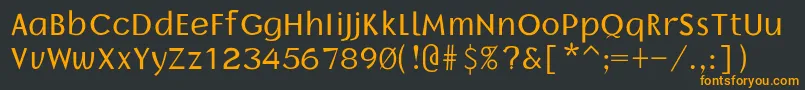 フォントBorrorregular – 黒い背景にオレンジの文字