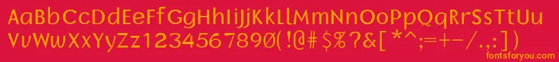 Borrorregular Font – Orange Fonts on Red Background