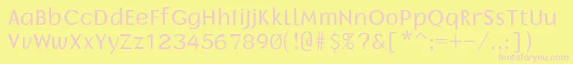 Borrorregular Font – Pink Fonts on Yellow Background