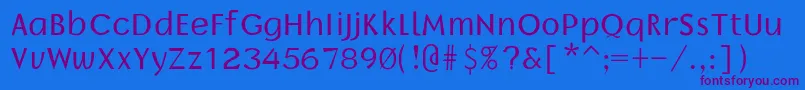 Borrorregular Font – Purple Fonts on Blue Background