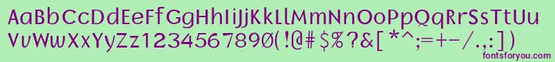 Borrorregular Font – Purple Fonts on Green Background