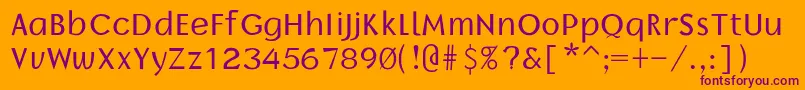 Borrorregular Font – Purple Fonts on Orange Background
