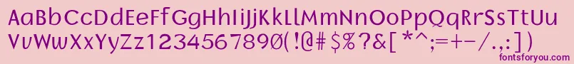 Borrorregular Font – Purple Fonts on Pink Background