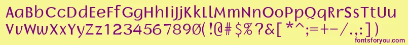 Borrorregular Font – Purple Fonts on Yellow Background