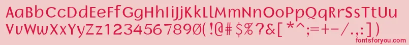 Borrorregular Font – Red Fonts on Pink Background