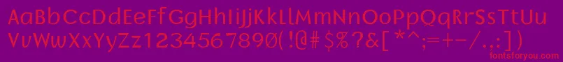 Borrorregular Font – Red Fonts on Purple Background