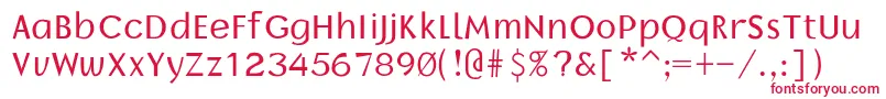 Borrorregular Font – Red Fonts on White Background