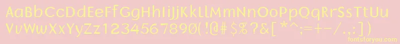 Borrorregular Font – Yellow Fonts on Pink Background