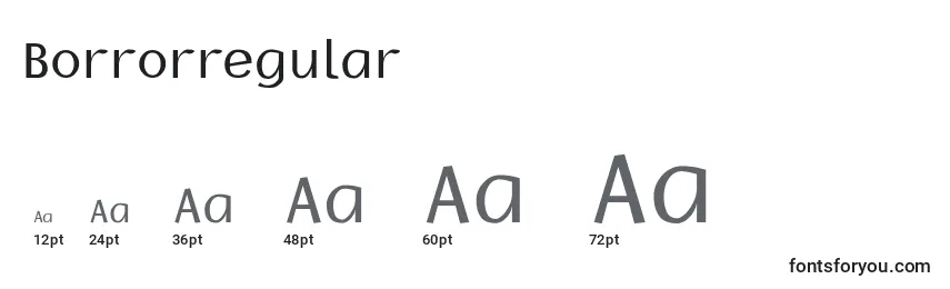 Borrorregular Font Sizes
