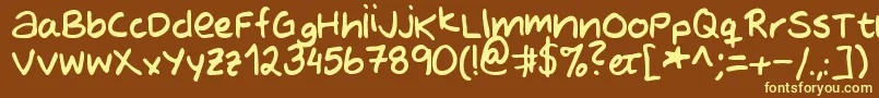 fuente MtfEvasHand – Fuentes Amarillas Sobre Fondo Marrón