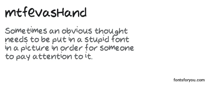 Review of the MtfEvasHand Font