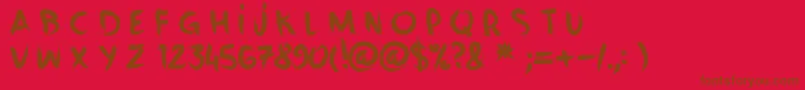 fuente VanityCre – Fuentes Marrones Sobre Fondo Rojo
