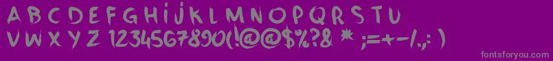 VanityCre Font – Gray Fonts on Purple Background