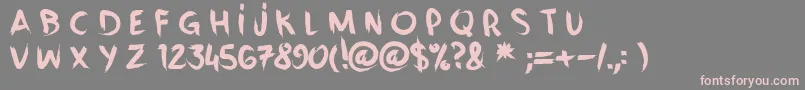 VanityCre Font – Pink Fonts on Gray Background