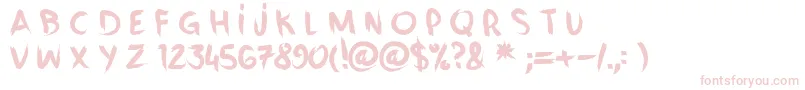 VanityCre Font – Pink Fonts on White Background