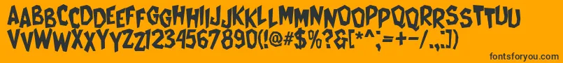 CatWomen Font – Black Fonts on Orange Background