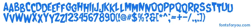 CatWomen Font – Blue Fonts on White Background