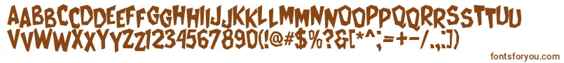 CatWomen Font – Brown Fonts on White Background