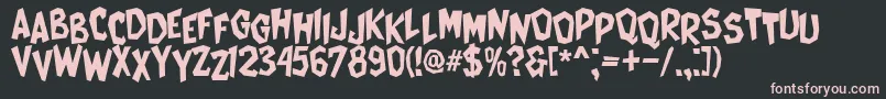 CatWomen Font – Pink Fonts on Black Background